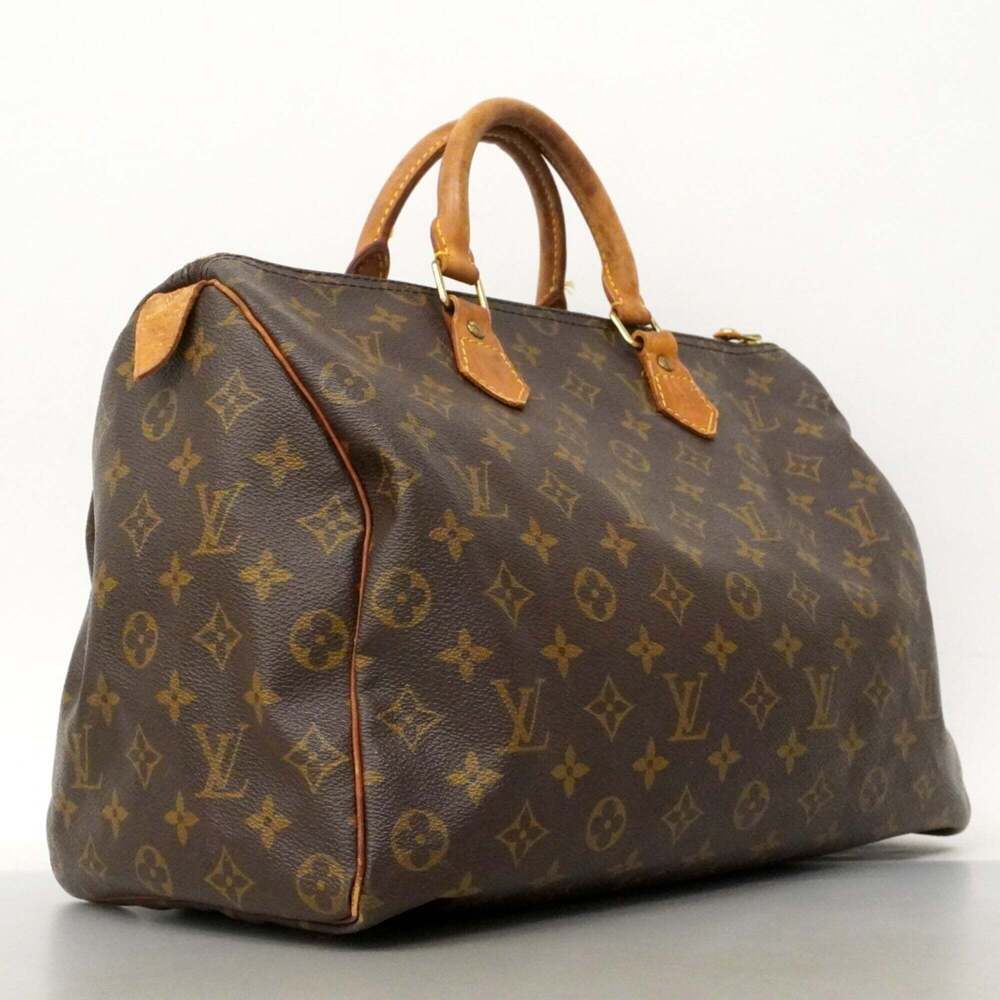 LOUIS VUITTON Brown Monogram Speedy 35 Bag - Picture 2 of 14